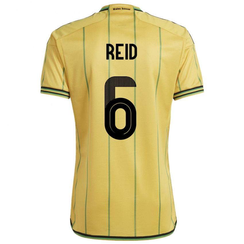 Niño Camiseta Jamaica Lauren Reid #6 Amarillo 1ª Equipación 24-26 La Camisa México