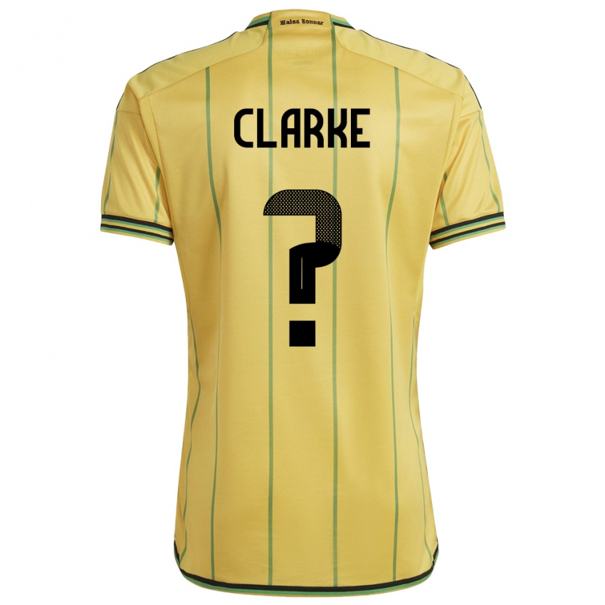 Niño Camiseta Jamaica Sydoney Clarke #0 Amarillo 1ª Equipación 24-26 La Camisa México