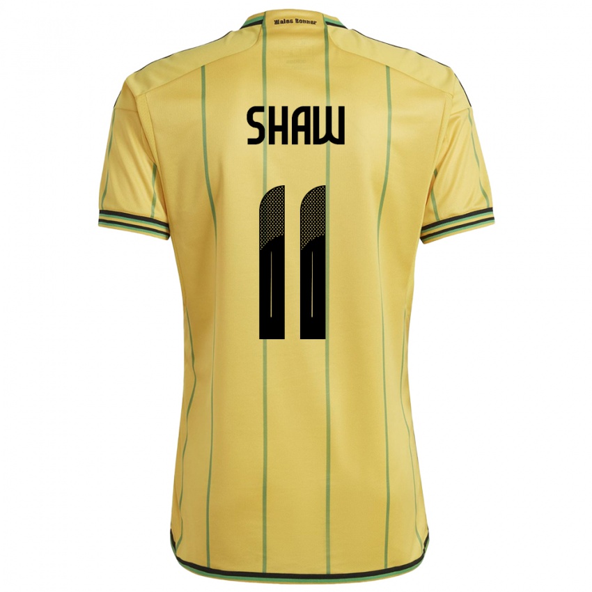 Niño Camiseta Jamaica Khadija Shaw #11 Amarillo 1ª Equipación 24-26 La Camisa México