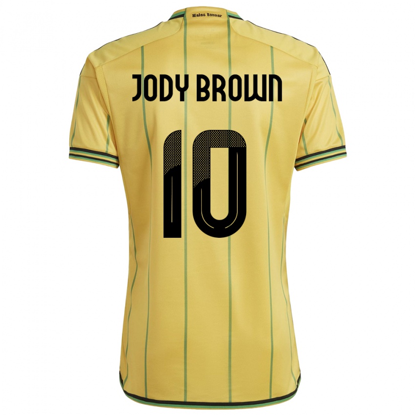 Niño Camiseta Jamaica Jody Brown #10 Amarillo 1ª Equipación 24-26 La Camisa México