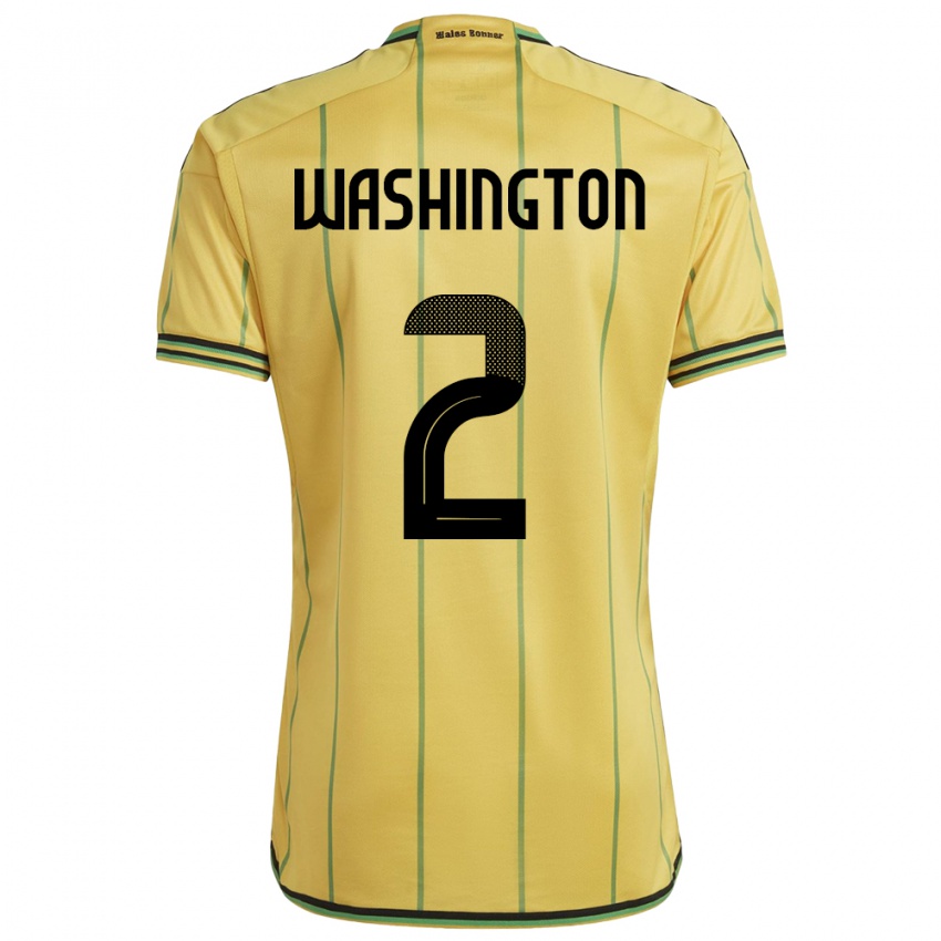 Niño Camiseta Jamaica Solai Washington #2 Amarillo 1ª Equipación 24-26 La Camisa México