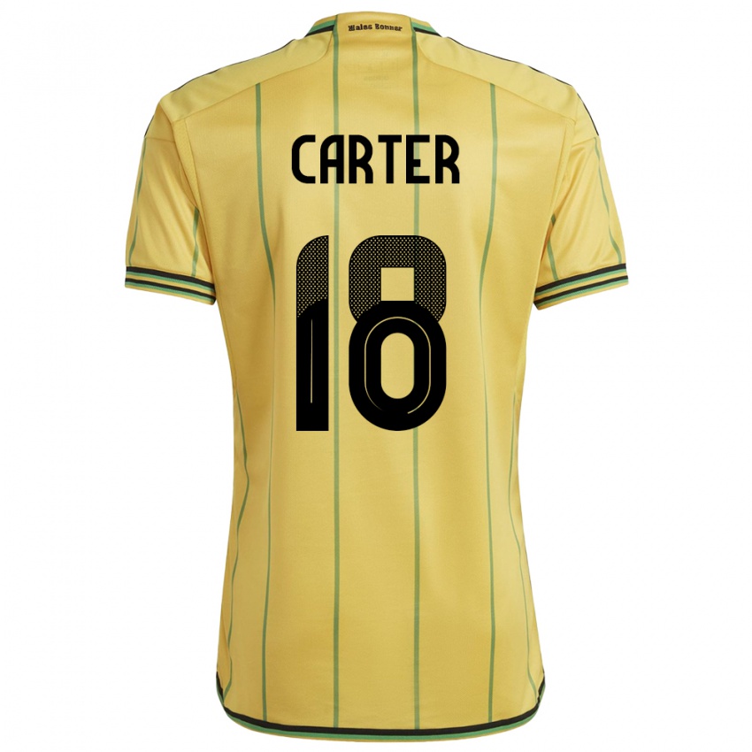 Niño Camiseta Jamaica Trudi Carter #18 Amarillo 1ª Equipación 24-26 La Camisa México