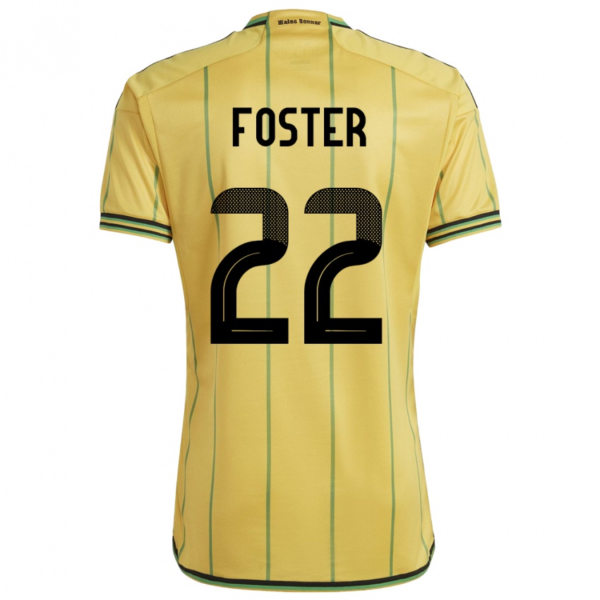 Niño Camiseta Jamaica Shanise Foster #22 Amarillo 1ª Equipación 24-26 La Camisa México