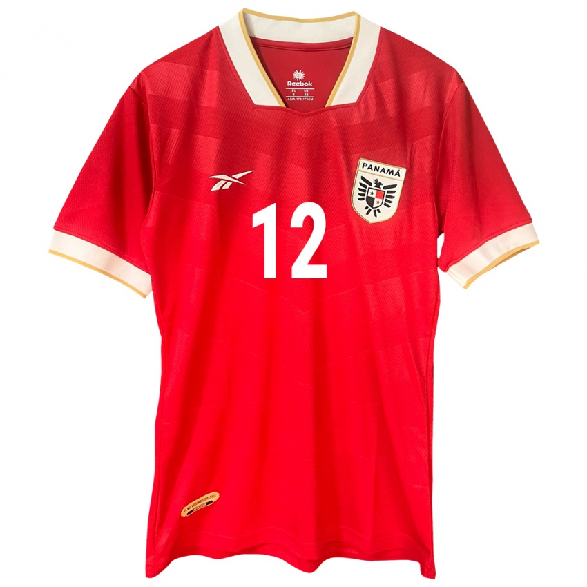 Niño Camiseta Panamá César Samudio #12 Rojo 1ª Equipación 24-26 La Camisa México