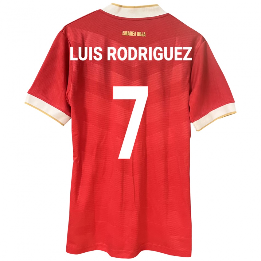 Niño Camiseta Panamá José Luis Rodríguez #7 Rojo 1ª Equipación 24-26 La Camisa México