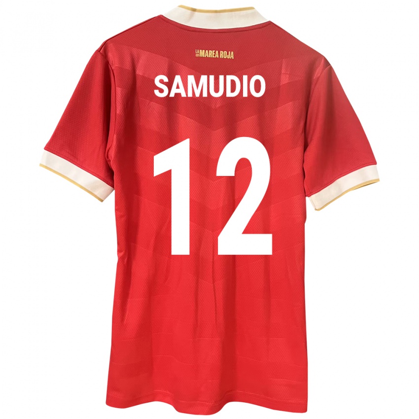 Niño Camiseta Panamá César Samudio #12 Rojo 1ª Equipación 24-26 La Camisa México