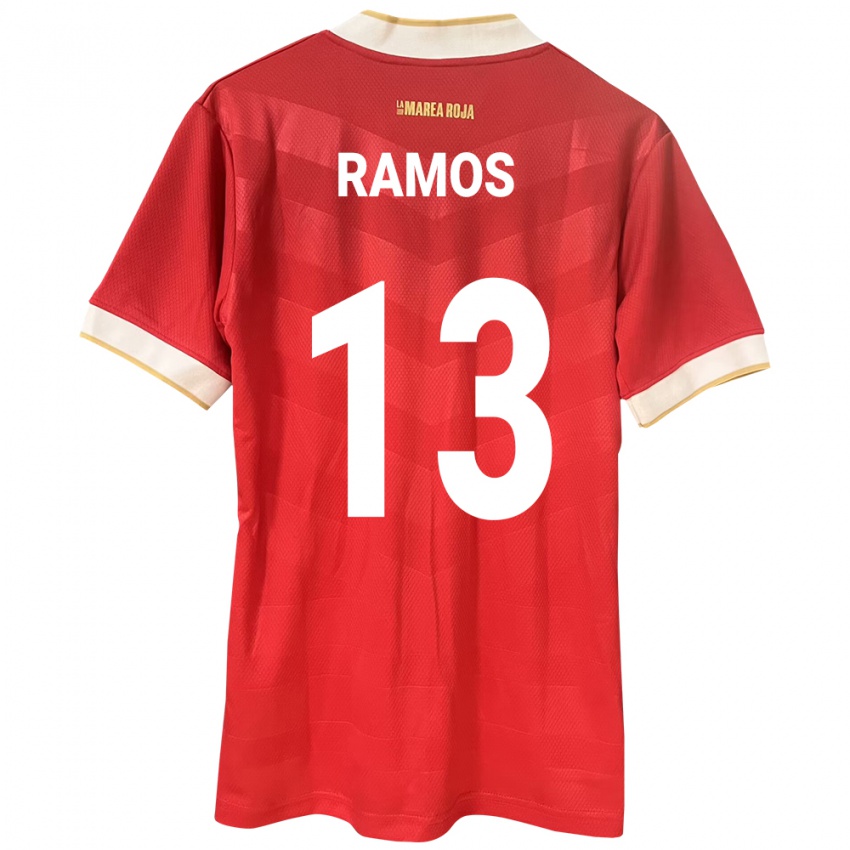 Niño Camiseta Panamá Jiovany Ramos #13 Rojo 1ª Equipación 24-26 La Camisa México