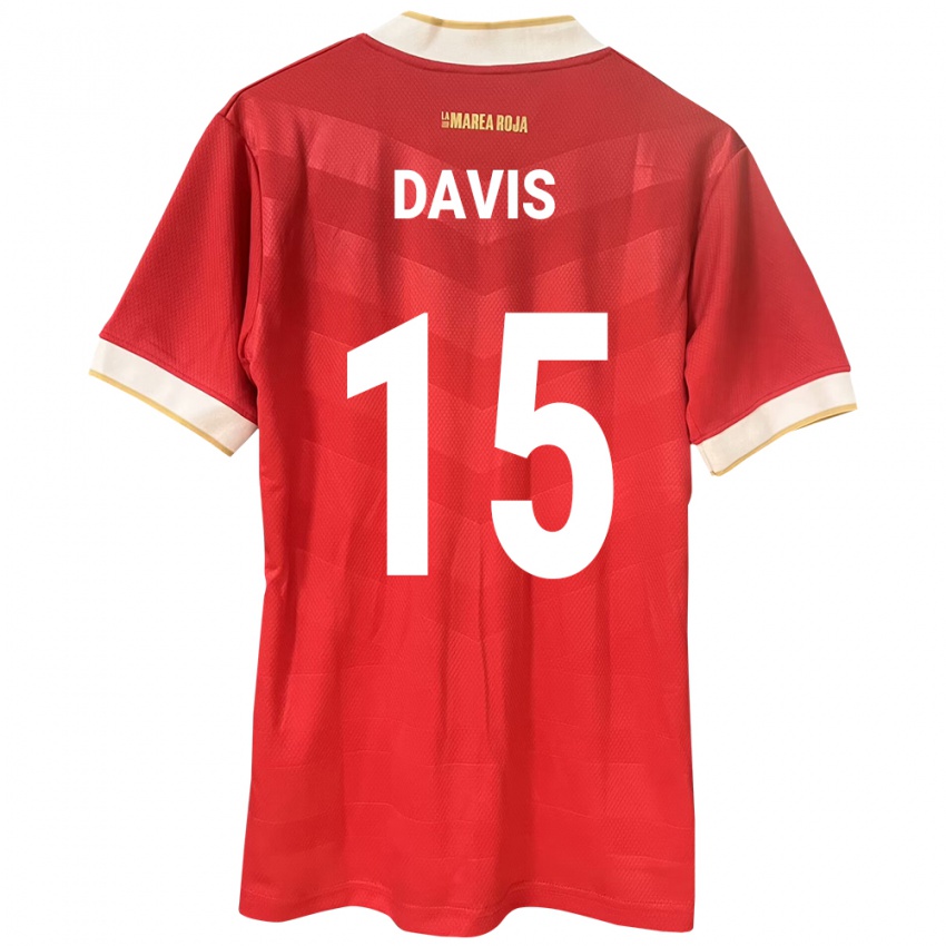 Niño Camiseta Panamá Éric Davis #15 Rojo 1ª Equipación 24-26 La Camisa México