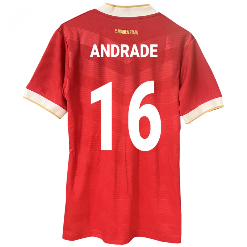 Niño Camiseta Panamá Andrés Andrade #16 Rojo 1ª Equipación 24-26 La Camisa México