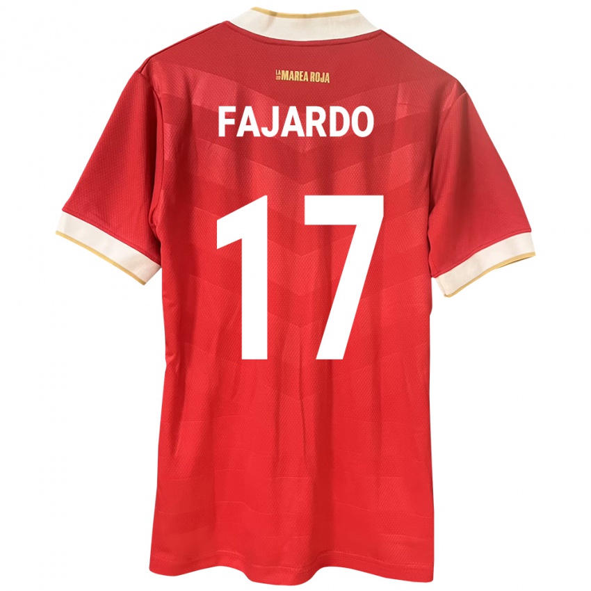 Niño Camiseta Panamá José Fajardo #17 Rojo 1ª Equipación 24-26 La Camisa México