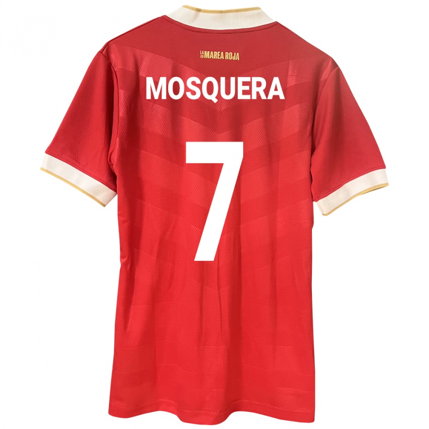 Niño Camiseta Panamá Rafael Mosquera #7 Rojo 1ª Equipación 24-26 La Camisa México