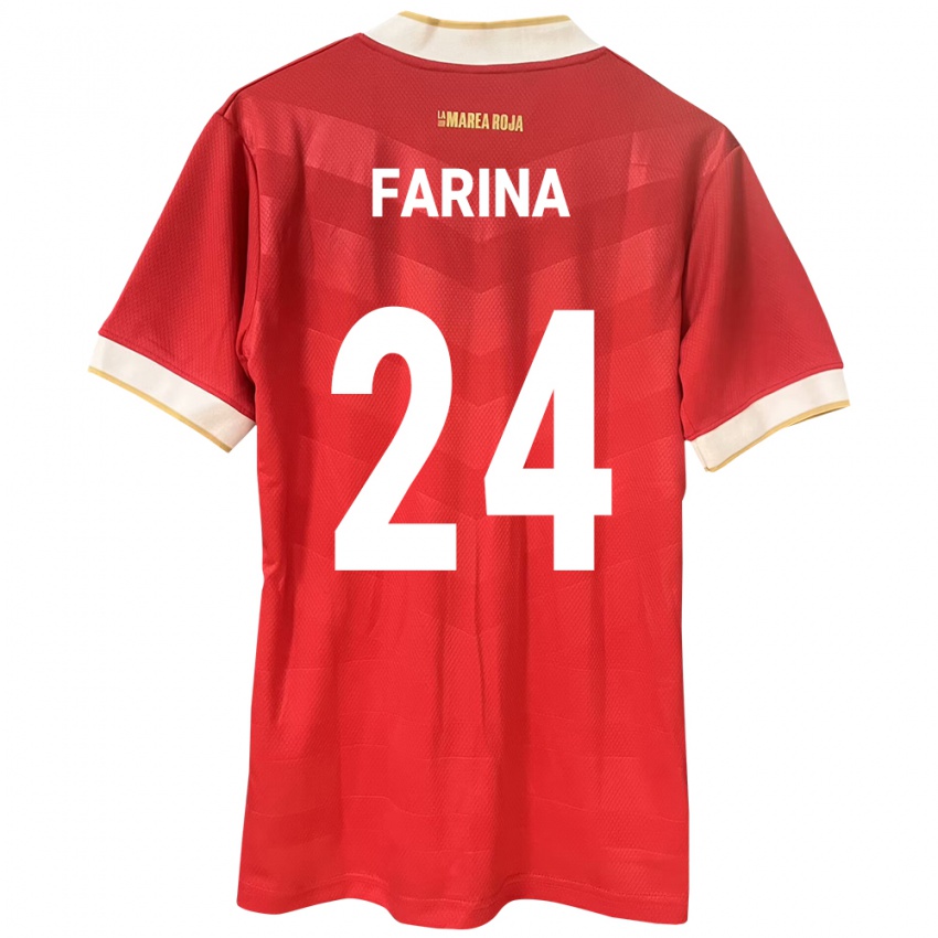 Niño Camiseta Panamá Edgardo Fariña #24 Rojo 1ª Equipación 24-26 La Camisa México