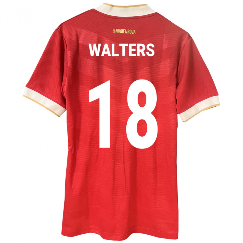 Niño Camiseta Panamá Kairo Walters #18 Rojo 1ª Equipación 24-26 La Camisa México