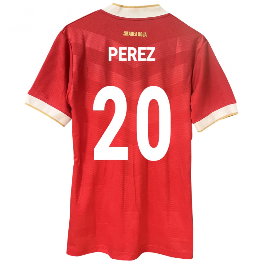 Niño Camiseta Panamá Blas Pérez #20 Rojo 1ª Equipación 24-26 La Camisa México