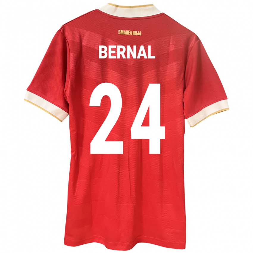 Niño Camiseta Panamá Kevin Bernal #24 Rojo 1ª Equipación 24-26 La Camisa México