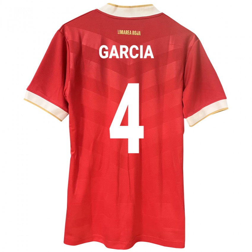 Niño Camiseta Panamá Giancarlos García #4 Rojo 1ª Equipación 24-26 La Camisa México