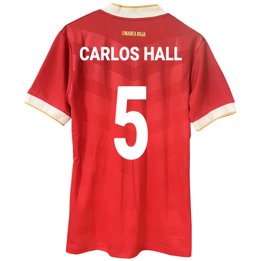 Niño Camiseta Panamá Juan Carlos Hall #5 Rojo 1ª Equipación 24-26 La Camisa México