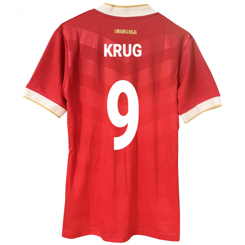 Niño Camiseta Panamá Frederick Krug #9 Rojo 1ª Equipación 24-26 La Camisa México