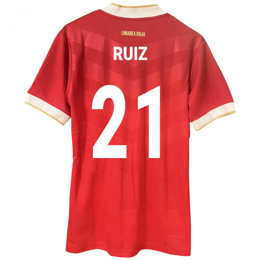 Niño Camiseta Panamá Alberto Ruiz #21 Rojo 1ª Equipación 24-26 La Camisa México