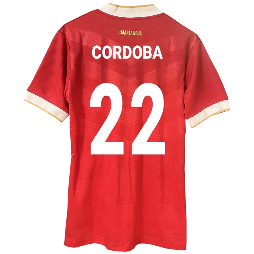 Niño Camiseta Panamá Farissa Córdoba #22 Rojo 1ª Equipación 24-26 La Camisa México