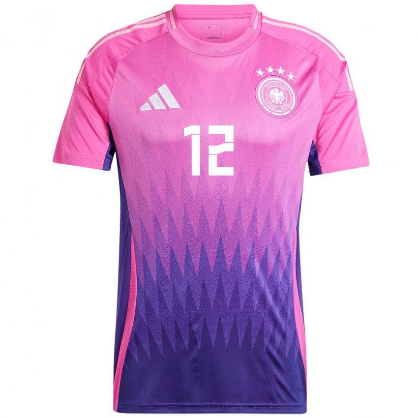 Niño Camiseta Alemania Oliver Baumann #12 Rosado Morado 2ª Equipación 24-26 La Camisa México