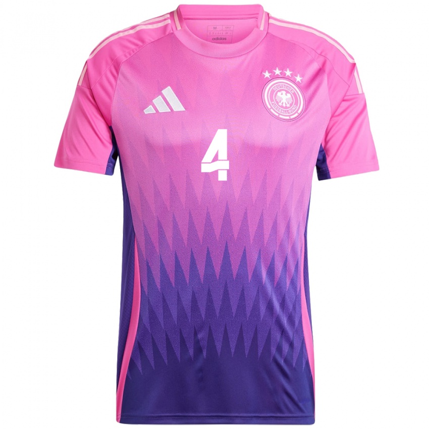 Niño Camiseta Alemania Leonie Maier #4 Rosado Morado 2ª Equipación 24-26 La Camisa México