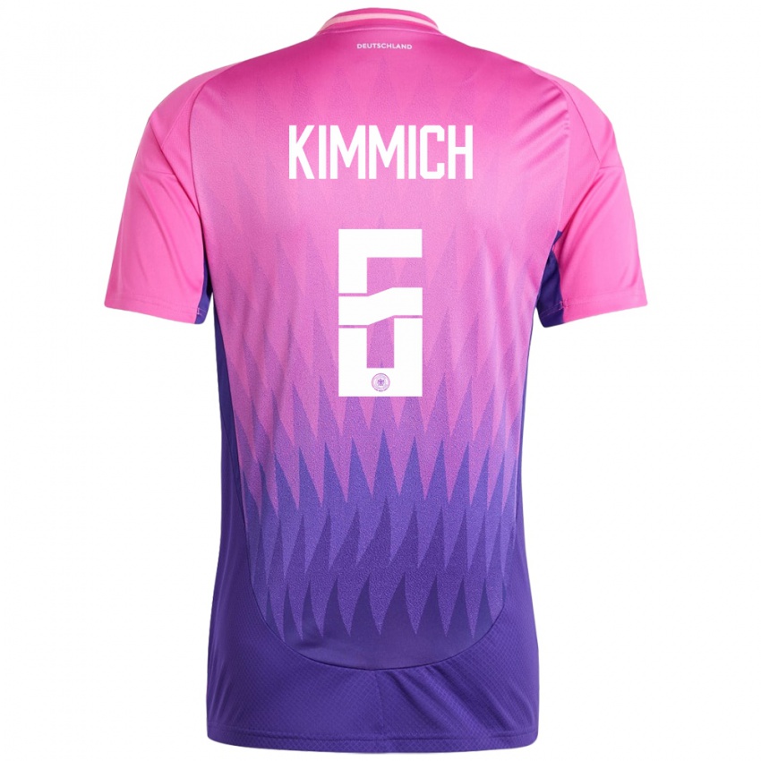Niño Camiseta Alemania Joshua Kimmich #6 Rosado Morado 2ª Equipación 24-26 La Camisa México