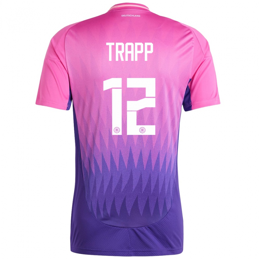 Niño Camiseta Alemania Kevin Trapp #12 Rosado Morado 2ª Equipación 24-26 La Camisa México