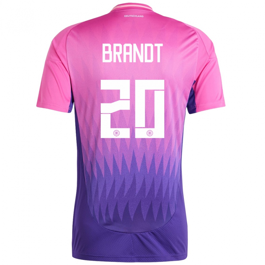 Niño Camiseta Alemania Julian Brandt #20 Rosado Morado 2ª Equipación 24-26 La Camisa México