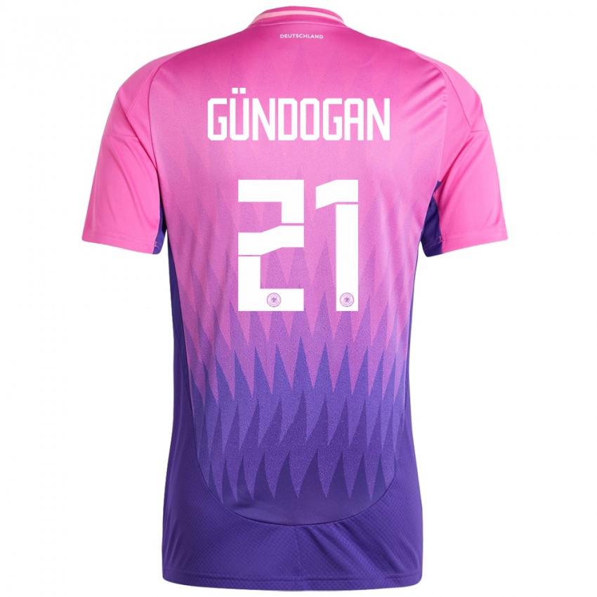 Niño Camiseta Alemania Ilkay Gundogan #21 Rosado Morado 2ª Equipación 24-26 La Camisa México