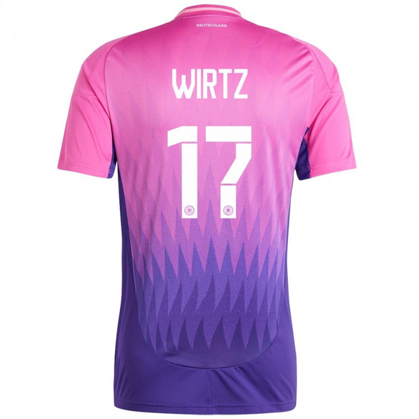 Niño Camiseta Alemania Florian Wirtz #17 Rosado Morado 2ª Equipación 24-26 La Camisa México