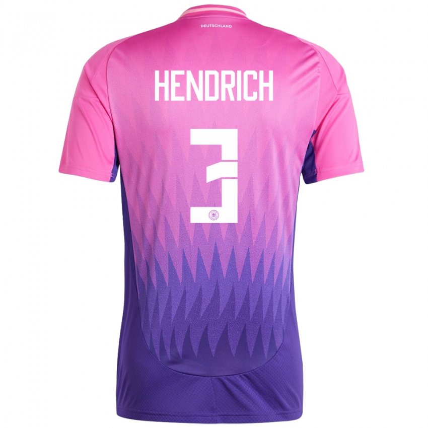 Niño Camiseta Alemania Kathrin Hendrich #3 Rosado Morado 2ª Equipación 24-26 La Camisa México