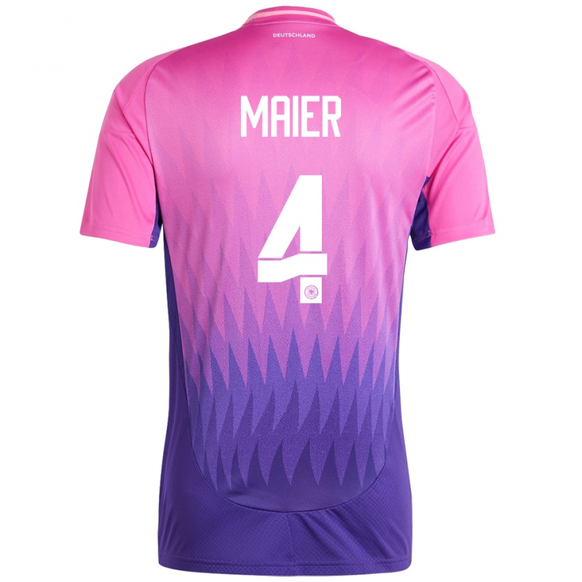 Niño Camiseta Alemania Leonie Maier #4 Rosado Morado 2ª Equipación 24-26 La Camisa México