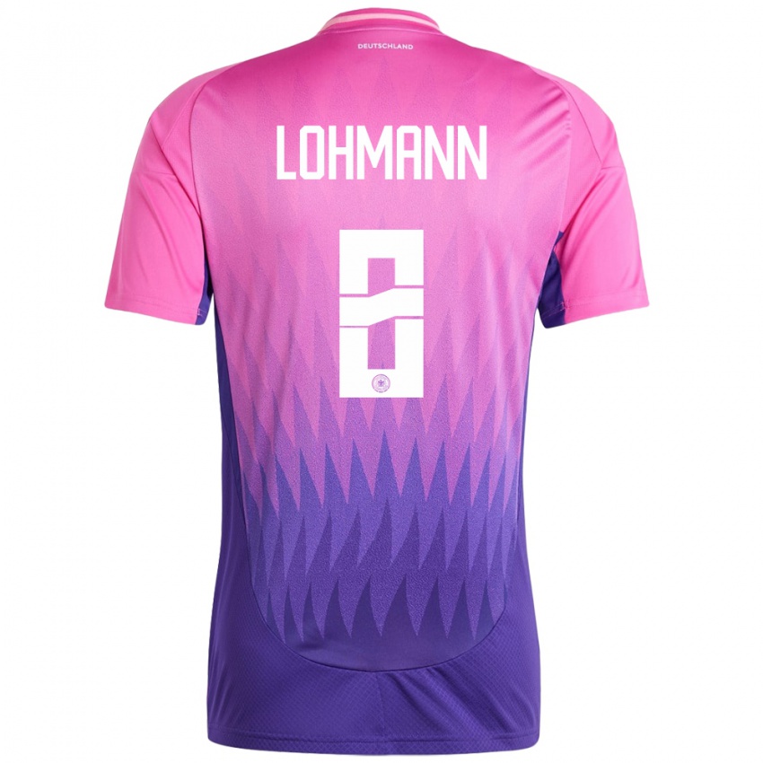 Niño Camiseta Alemania Sydney Lohmann #8 Rosado Morado 2ª Equipación 24-26 La Camisa México