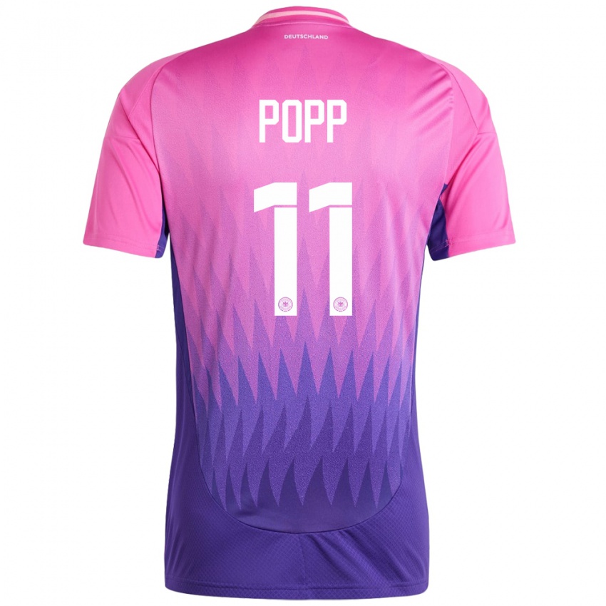 Niño Camiseta Alemania Alexandra Popp #11 Rosado Morado 2ª Equipación 24-26 La Camisa México