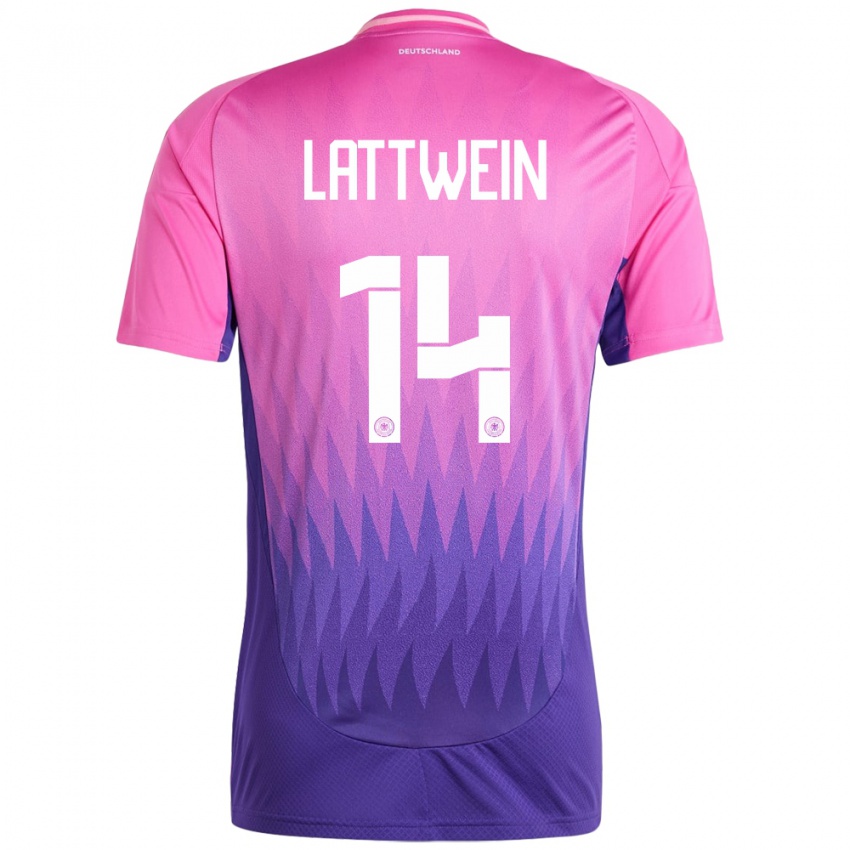 Niño Camiseta Alemania Lena Lattwein #14 Rosado Morado 2ª Equipación 24-26 La Camisa México