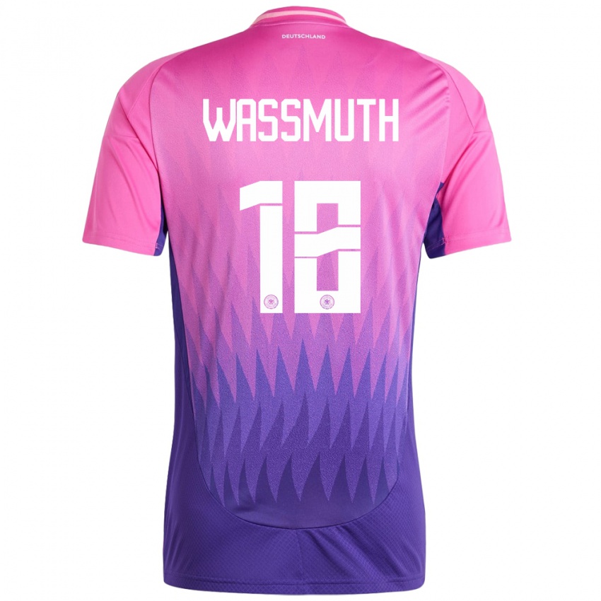 Niño Camiseta Alemania Tabea Wabmuth #18 Rosado Morado 2ª Equipación 24-26 La Camisa México