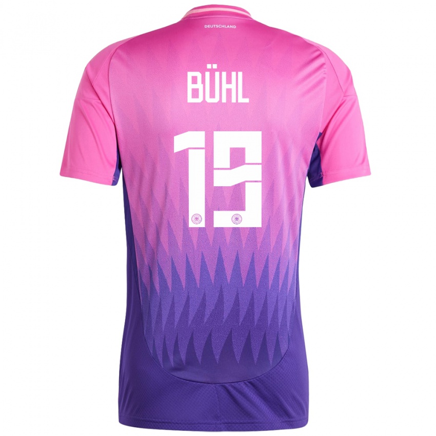 Niño Camiseta Alemania Klara Buhl #19 Rosado Morado 2ª Equipación 24-26 La Camisa México