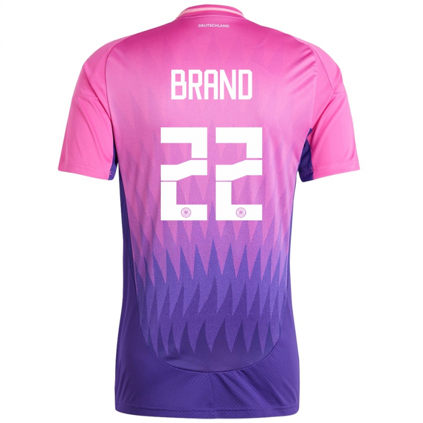 Niño Camiseta Alemania Jule Brand #22 Rosado Morado 2ª Equipación 24-26 La Camisa México