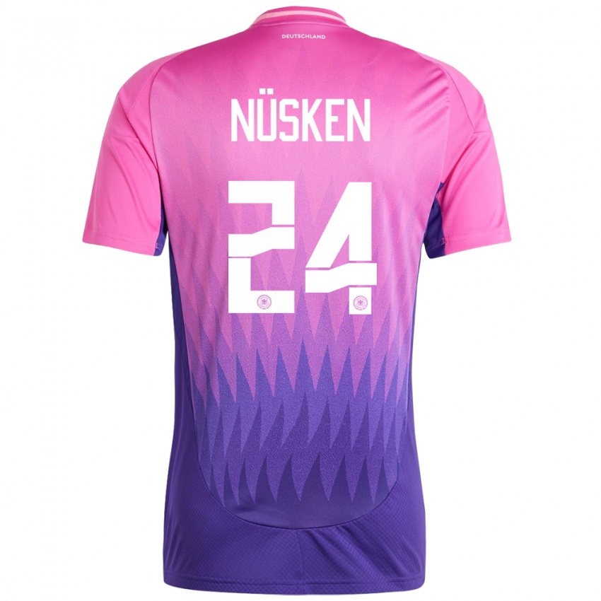 Niño Camiseta Alemania Sjoeke Nusken #24 Rosado Morado 2ª Equipación 24-26 La Camisa México