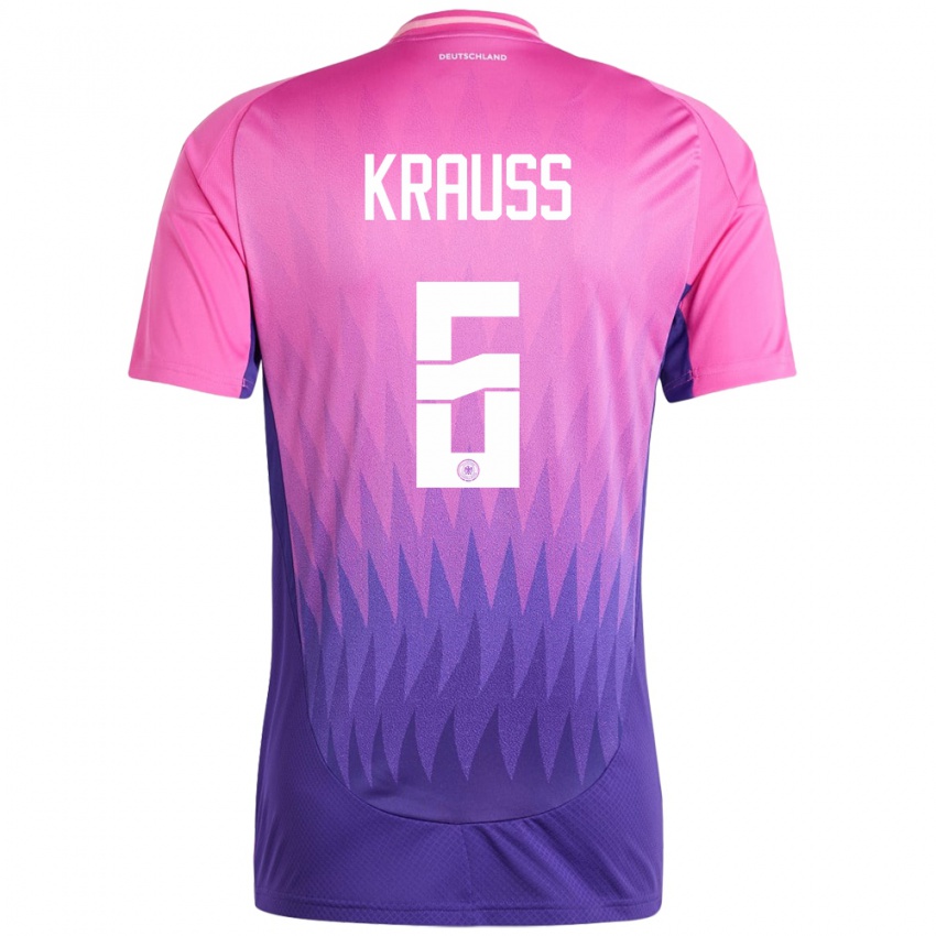 Niño Camiseta Alemania Tom Kraub #6 Rosado Morado 2ª Equipación 24-26 La Camisa México