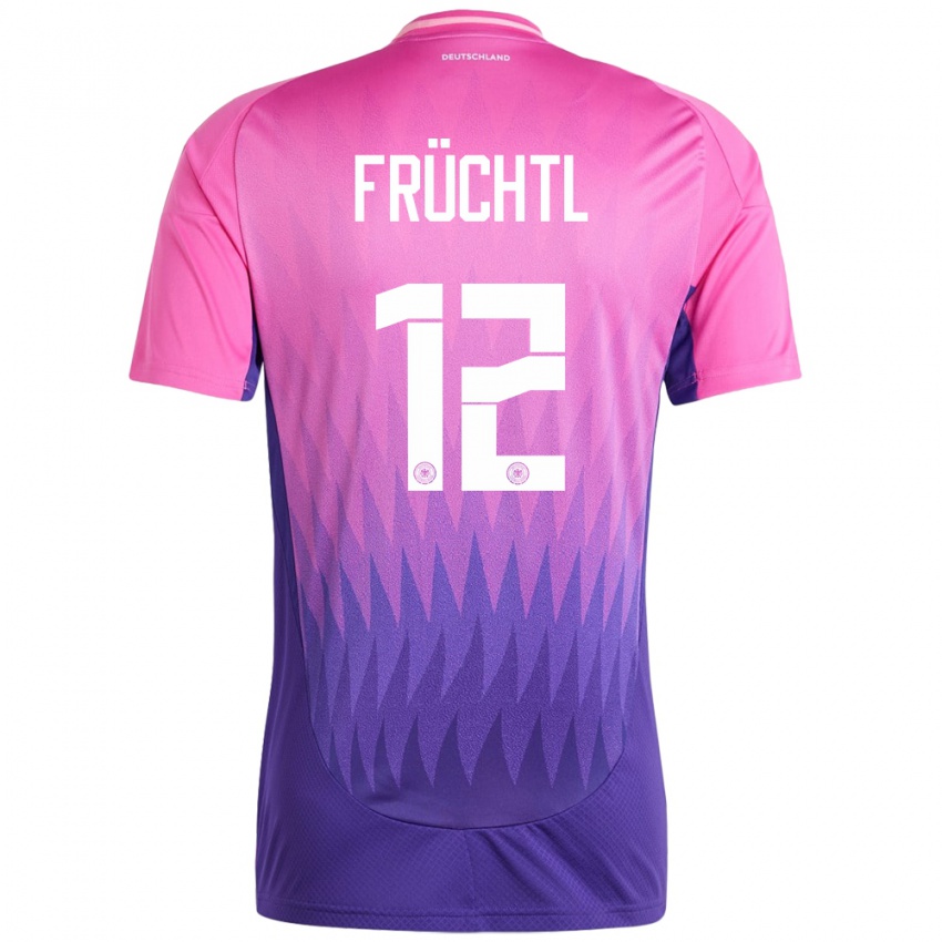 Niño Camiseta Alemania Christian Fruchtl #12 Rosado Morado 2ª Equipación 24-26 La Camisa México