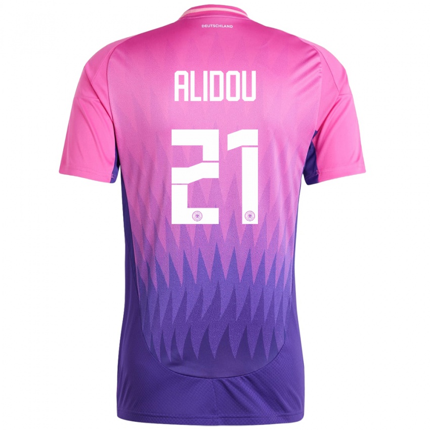 Niño Camiseta Alemania Faride Alidou #21 Rosado Morado 2ª Equipación 24-26 La Camisa México