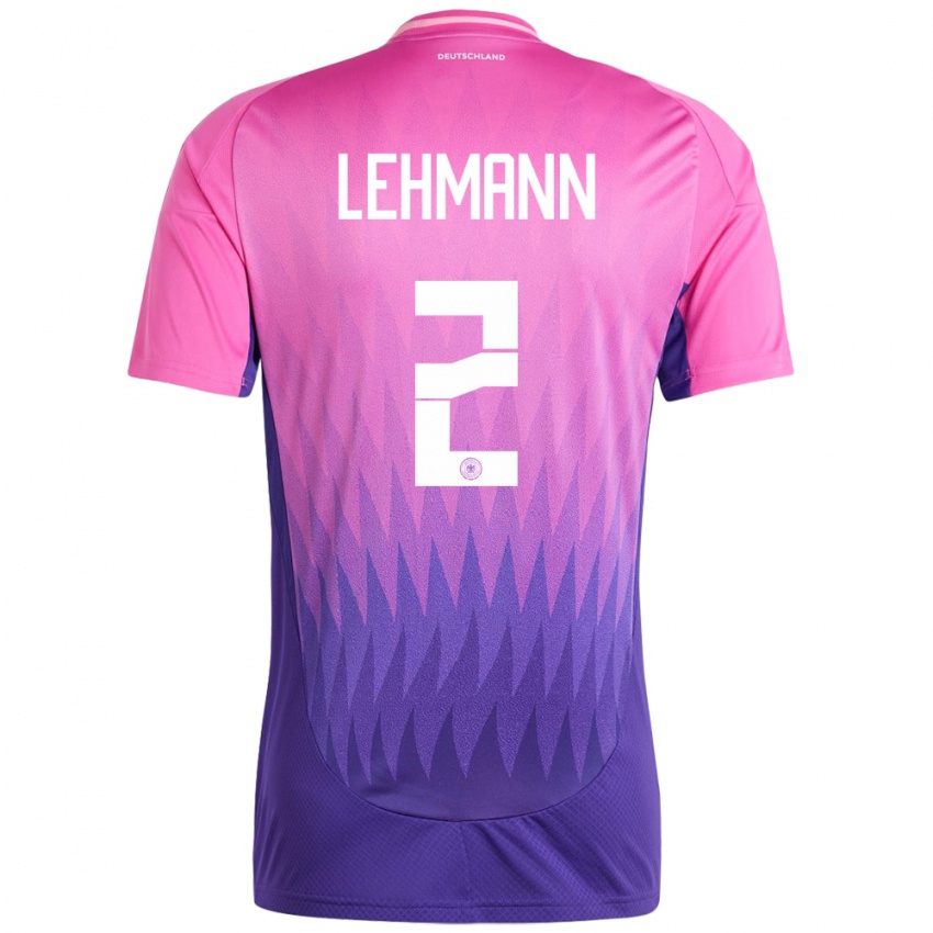 Niño Camiseta Alemania Paul Lehmann #2 Rosado Morado 2ª Equipación 24-26 La Camisa México