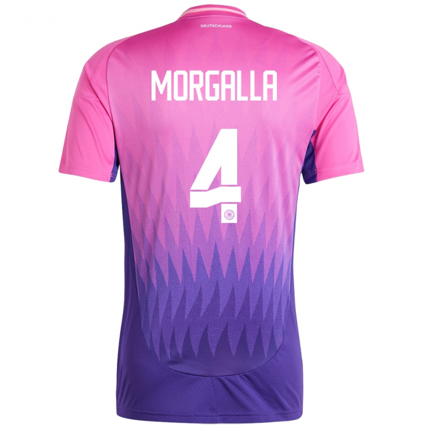 Niño Camiseta Alemania Leandro Morgalla #4 Rosado Morado 2ª Equipación 24-26 La Camisa México