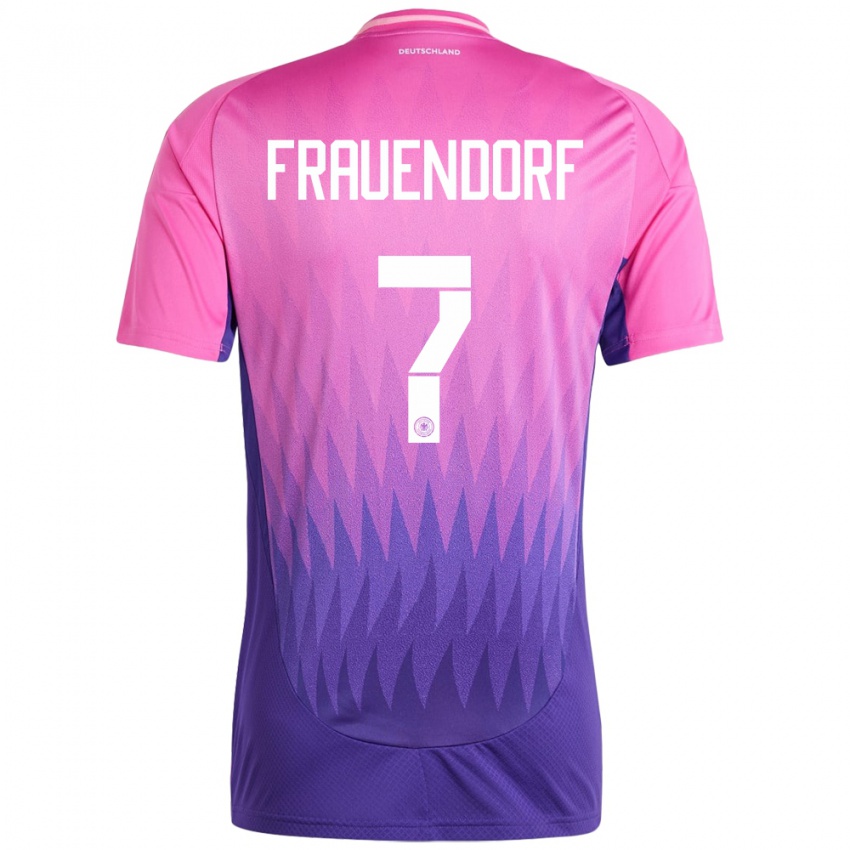 Niño Camiseta Alemania Melkamu Frauendorf #7 Rosado Morado 2ª Equipación 24-26 La Camisa México