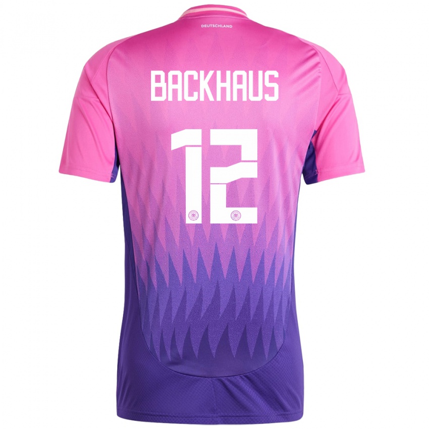 Niño Camiseta Alemania Mio Backhaus #12 Rosado Morado 2ª Equipación 24-26 La Camisa México