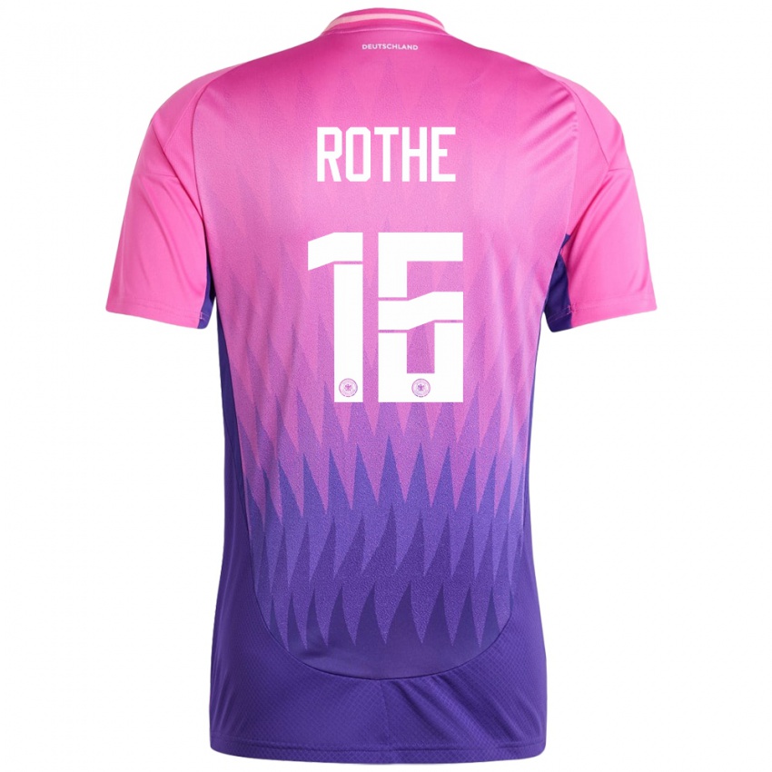 Niño Camiseta Alemania Tom Rothe #16 Rosado Morado 2ª Equipación 24-26 La Camisa México