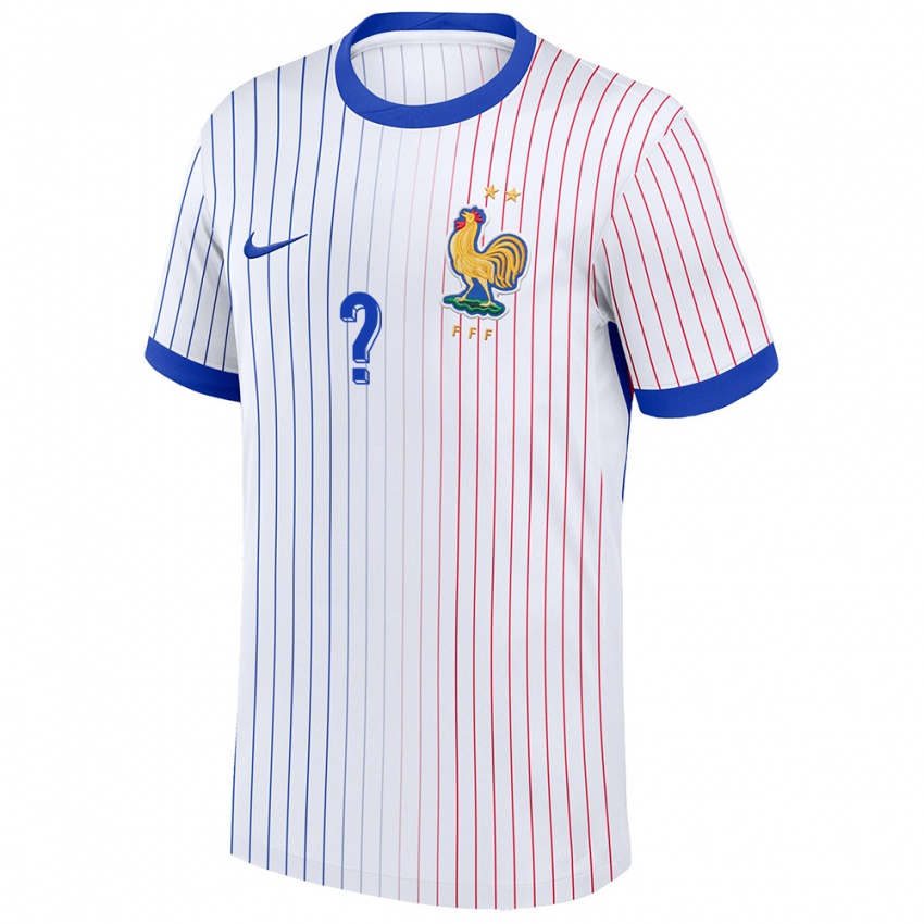 Niño Camiseta Francia Su Nombre #0 Blanco 2ª Equipación 24-26 La Camisa México