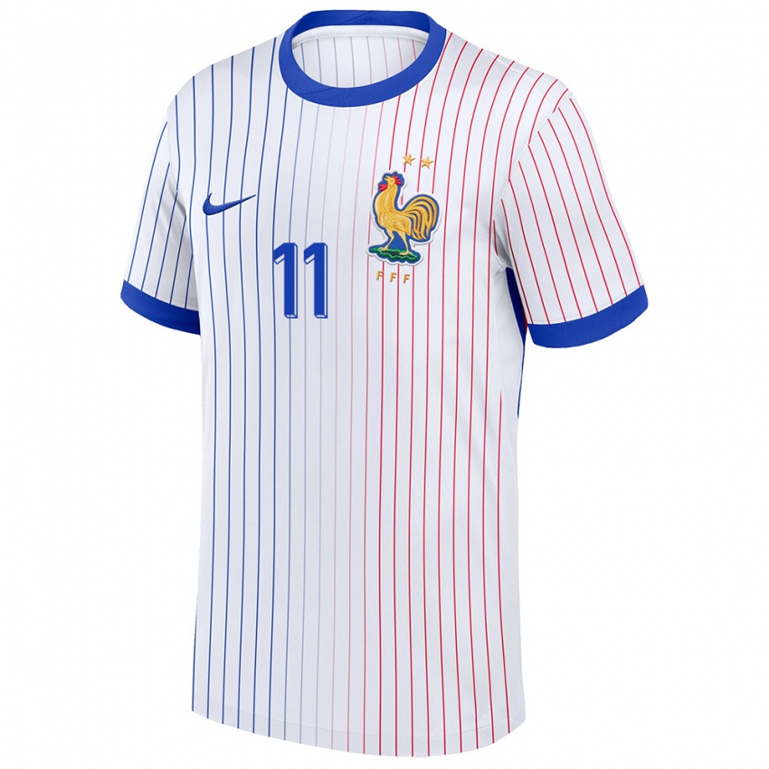 Niño Camiseta Francia Lamine Cisse #11 Blanco 2ª Equipación 24-26 La Camisa México